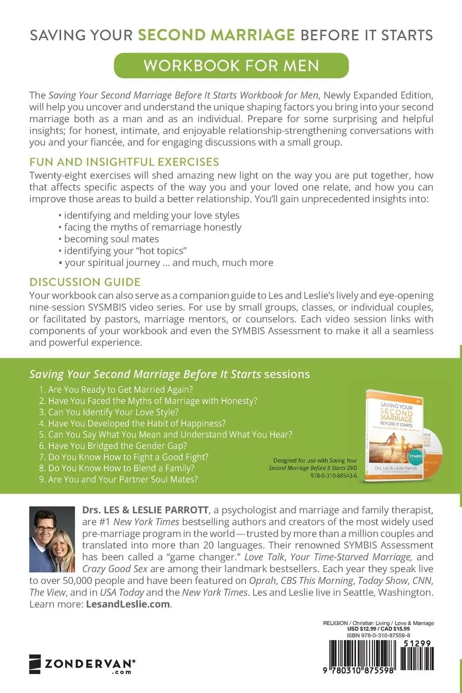 Rückseite: 9780310875598 | Saving Your Second Marriage Before It Starts Workbook for Men Updated