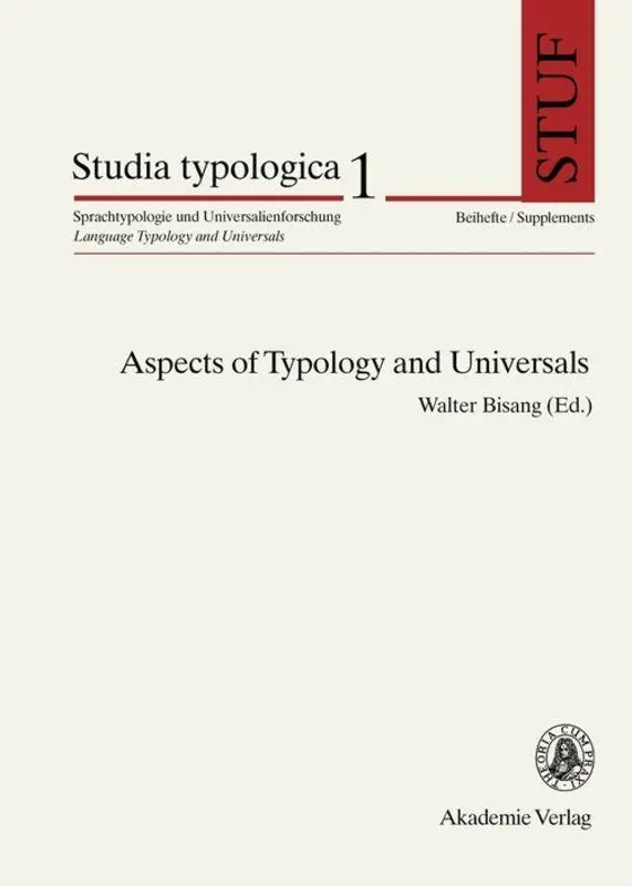 Cover: 9783050035598 | Aspects of Typology and Universals | Walter Bisang | Taschenbuch