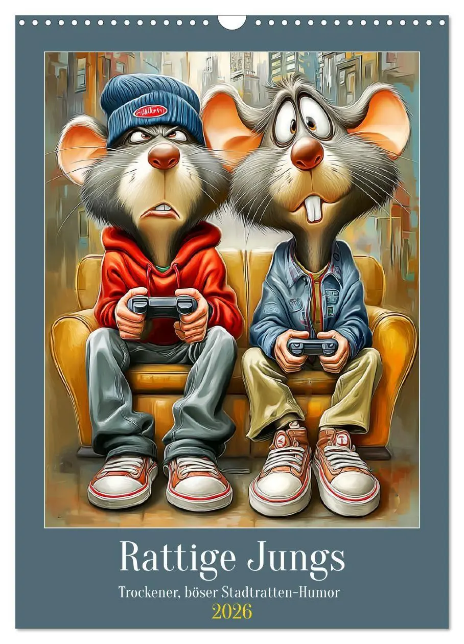 Cover: 9783516735598 | Rattige Jungs. Trockener, böser Stadtratten-Humor (Wandkalender...