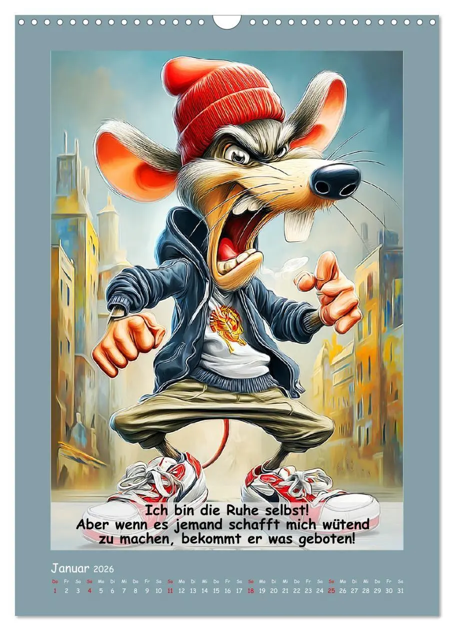 Bild: 9783516735598 | Rattige Jungs. Trockener, böser Stadtratten-Humor (Wandkalender...