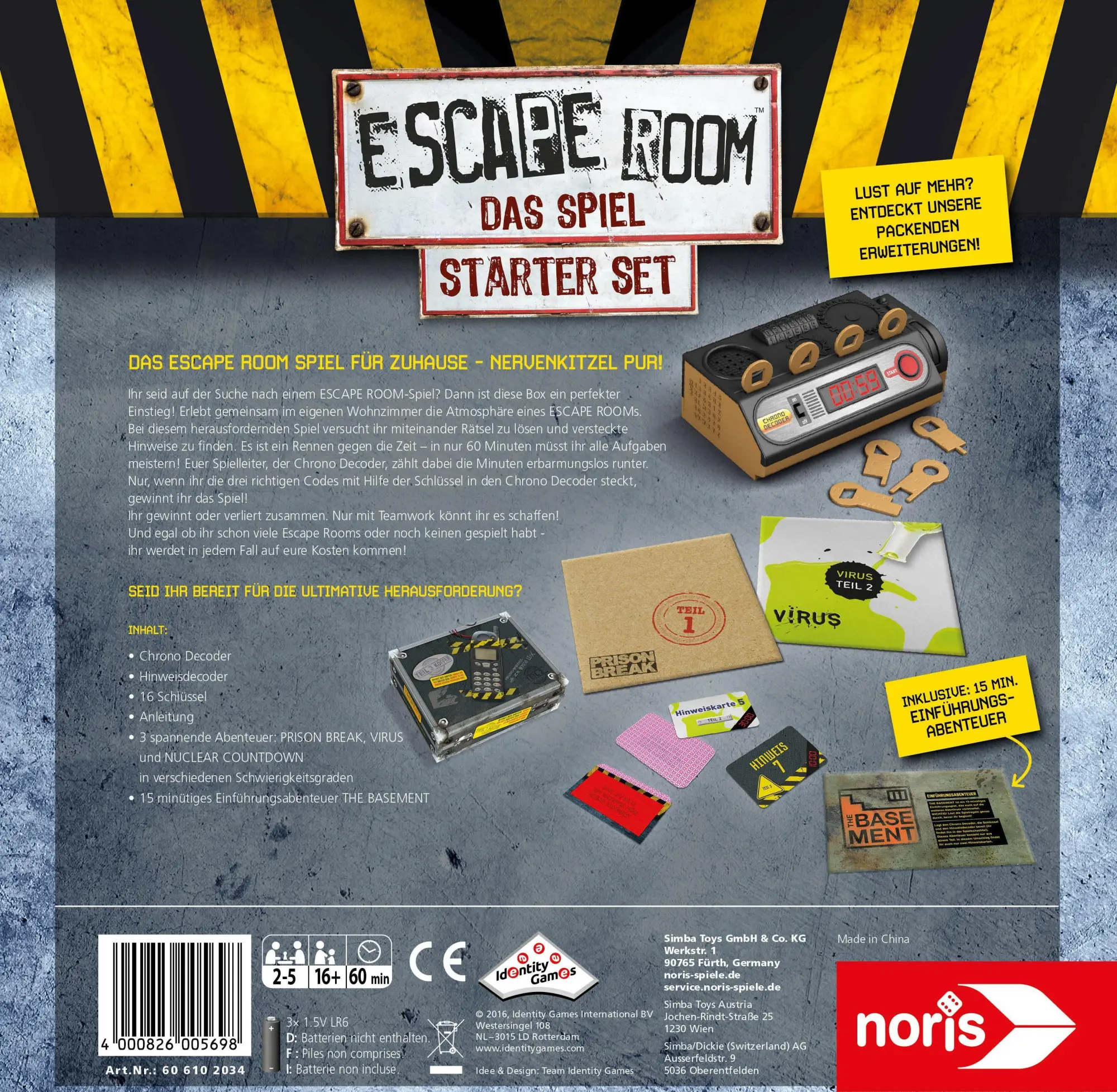 Bild: 4000826005698 | Escape Room Das Spiel | Spiel | 606102034 | Deutsch | 2023