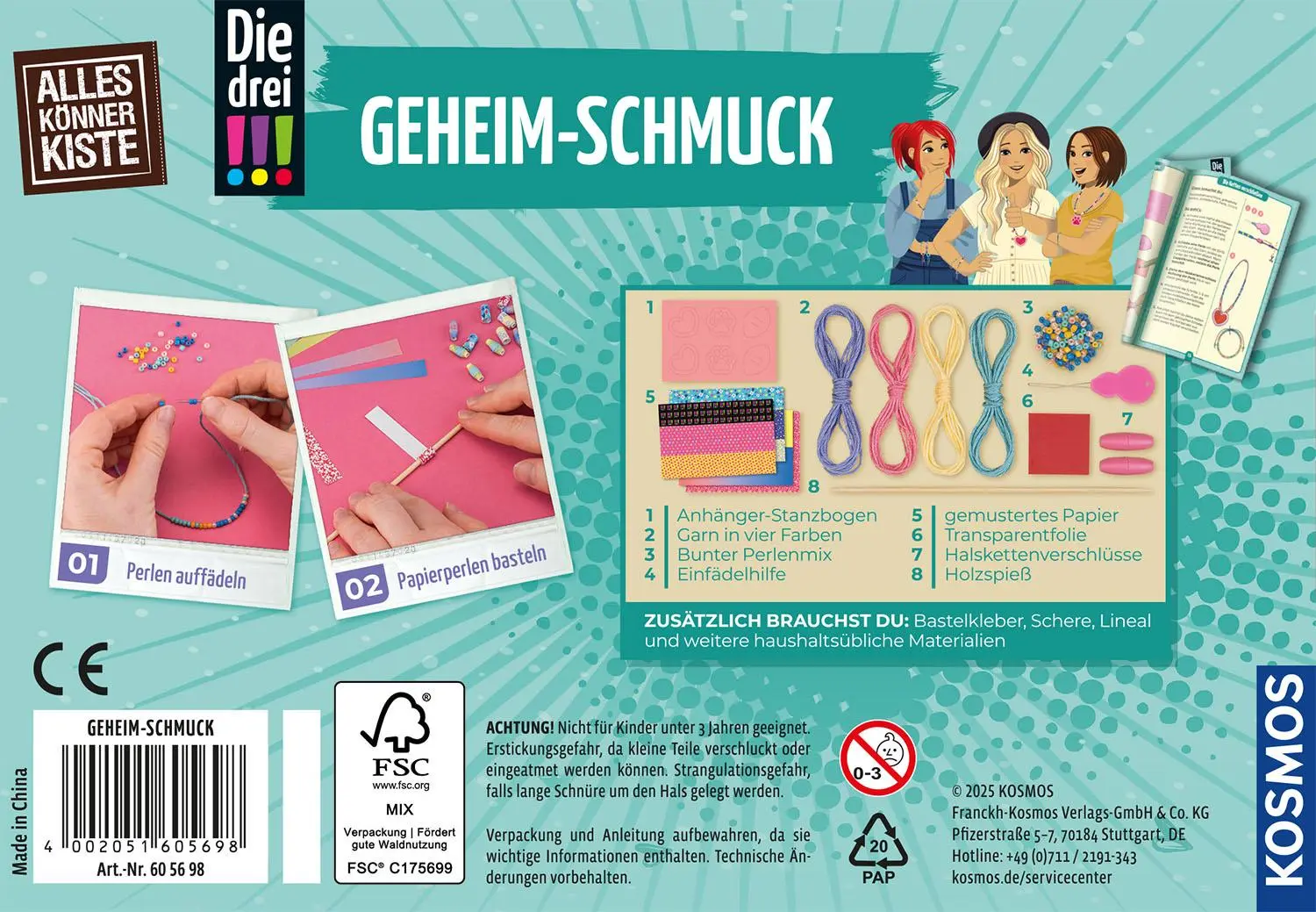 Bild: 4002051605698 | Die drei !!! Geheim-Schmuck | Detektiv-Set | Spiel | 605698 | Deutsch