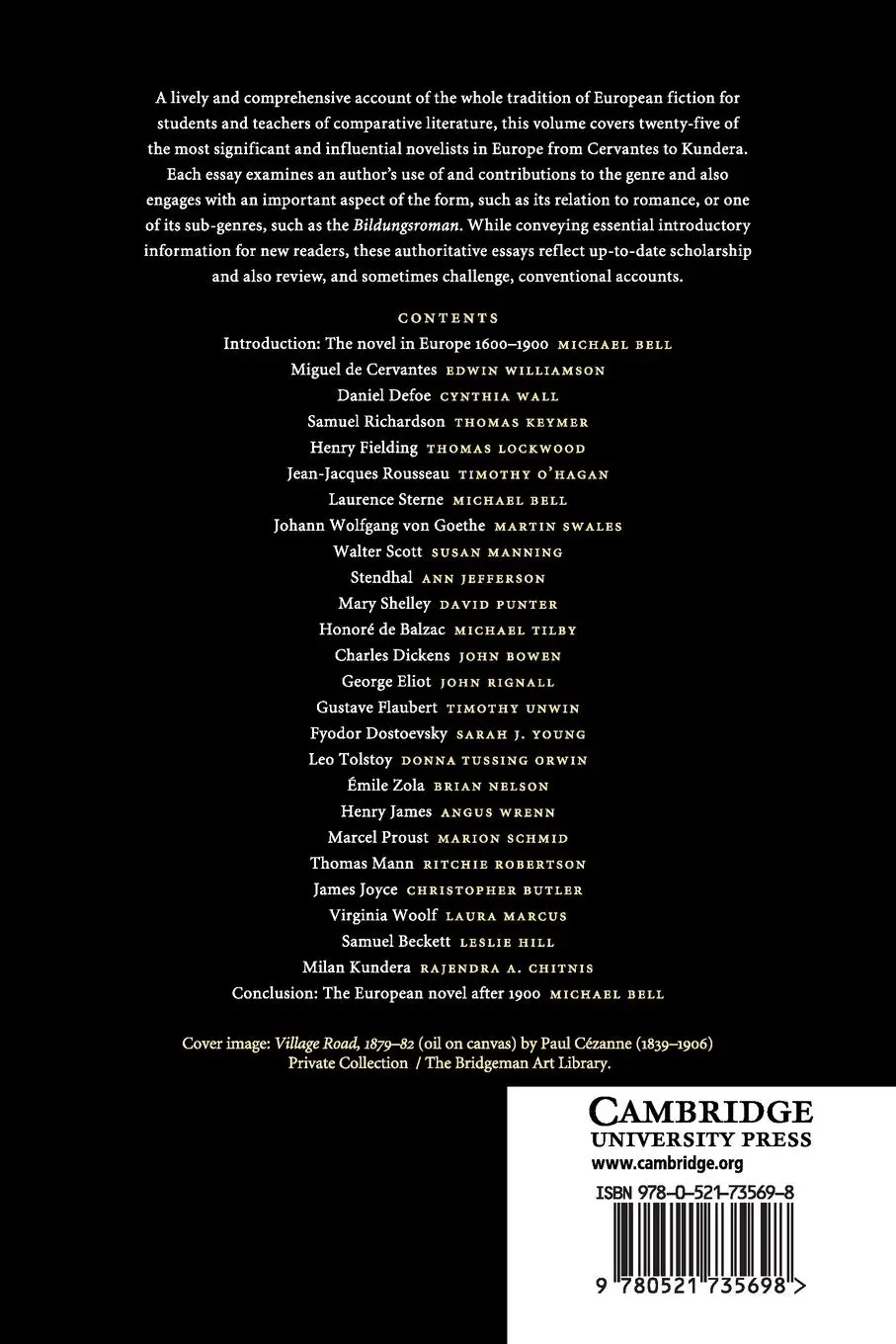 Rückseite: 9780521735698 | The Cambridge Companion to European Novelists | Michael Bell | Buch