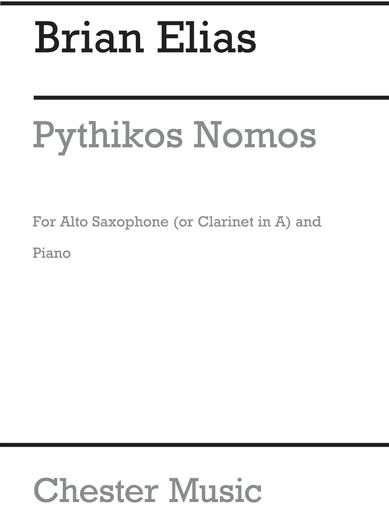 Pythikos Nomos For Alto Sax And Piano