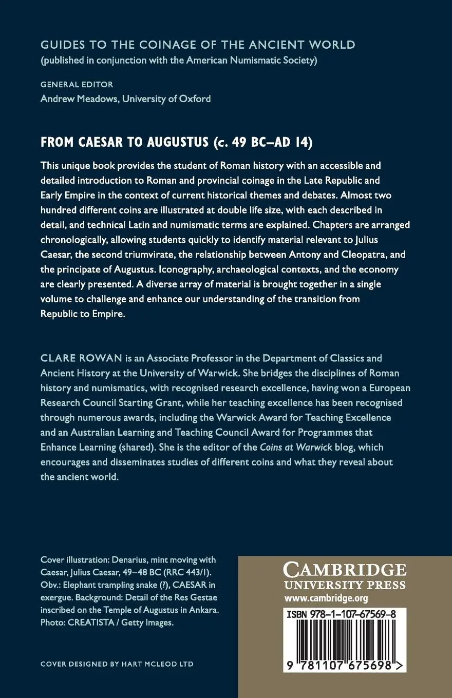 Rückseite: 9781107675698 | From Caesar to Augustus (c. 49 BC-AD 14) | Clare Rowan | Taschenbuch