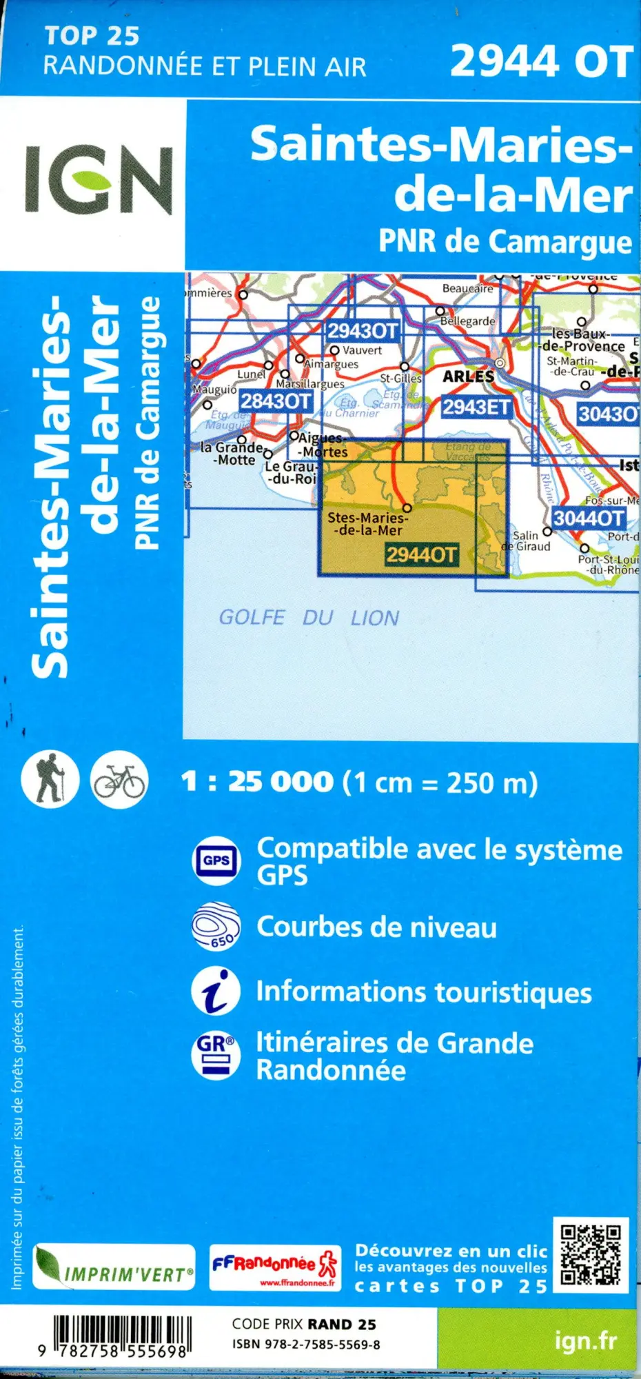 Bild: 9782758555698 | 2944OT Saintes Mariès de la Mer | 1:25000 | (Land-)Karte | Französisch