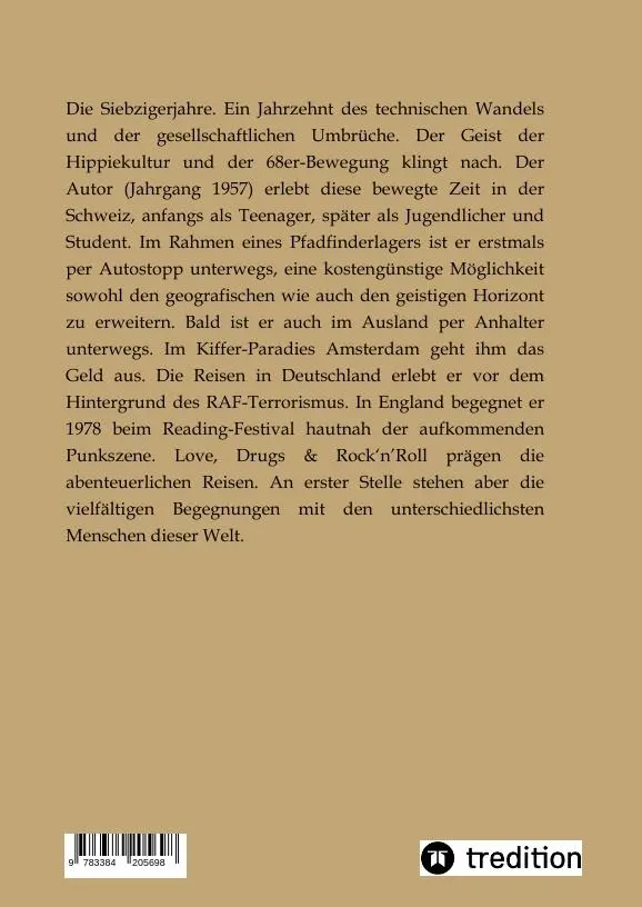 Rückseite: 9783384205698 | Autostopp | Unterwegs in den 70er-Jahren | Eggi Sieg | Buch | 220 S.