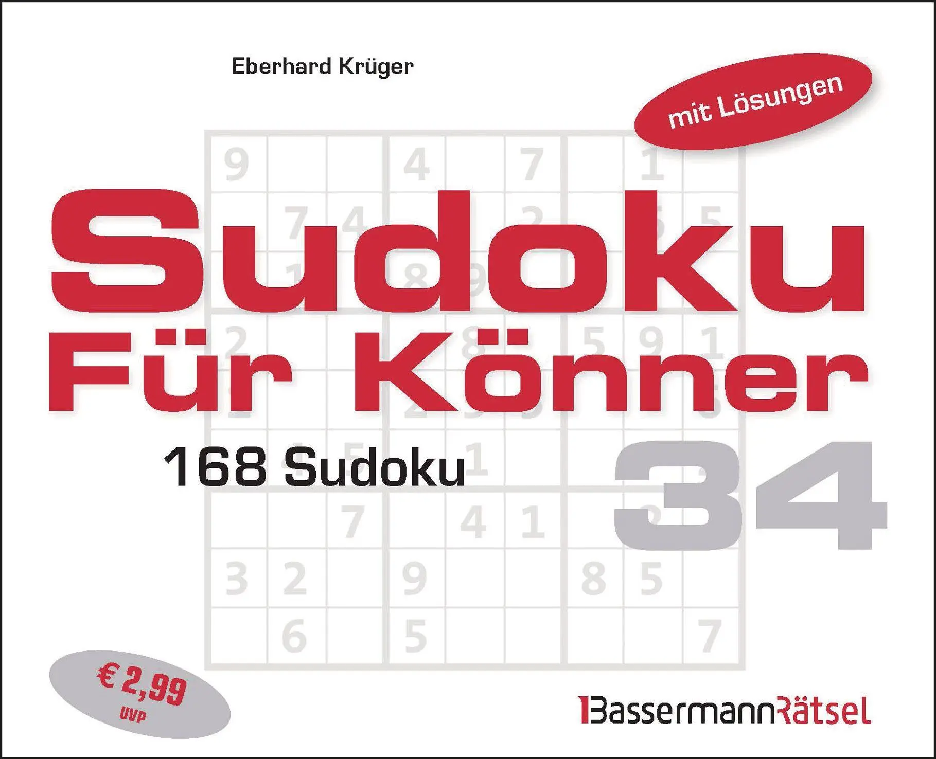 Krüger, Eberhard: Sudoku für Könner 34 (5 Exemplare à 2,99 EUR)