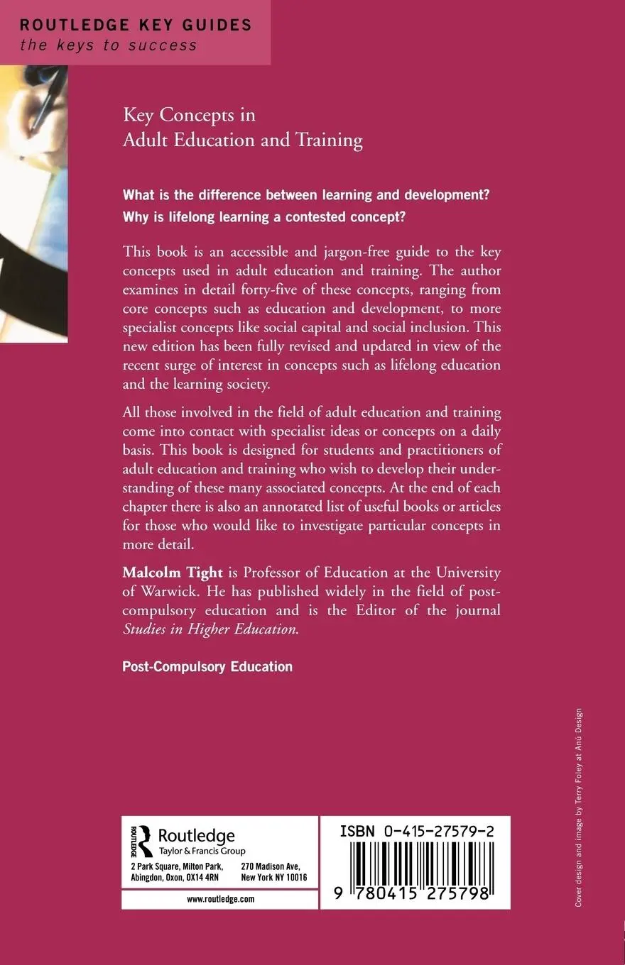 Rückseite: 9780415275798 | Key Concepts in Adult Education and Training | Malcolm Tight | Buch