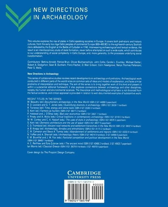 Rückseite: 9780521585798 | Celtic Chiefdom, Celtic State | Bettina Arnold (u. a.) | Taschenbuch