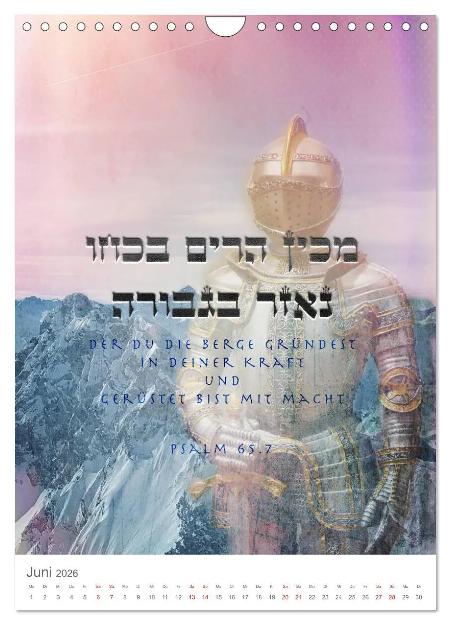 Bild: 9783516405798 | Psalmen Tehilim Hebräisch - Deutsch (Wandkalender 2026 DIN A4...