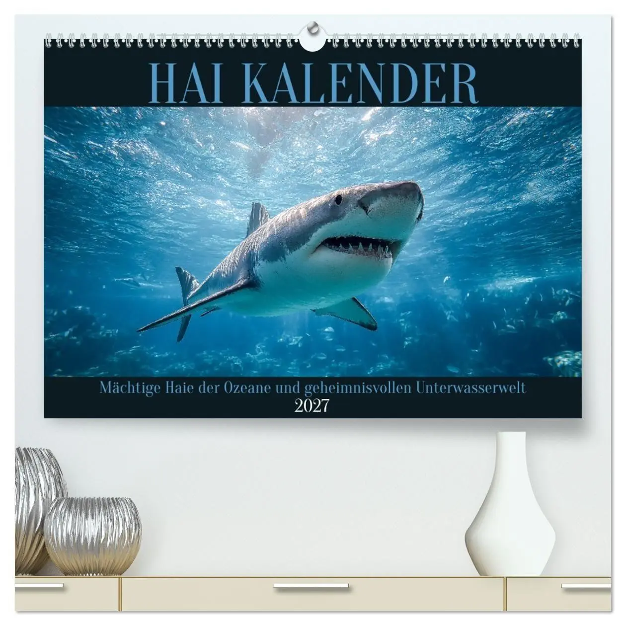 Cover: 9783516885798 | Hai Kalender - Mächtige Haie der Ozeane und geheimnisvollen...