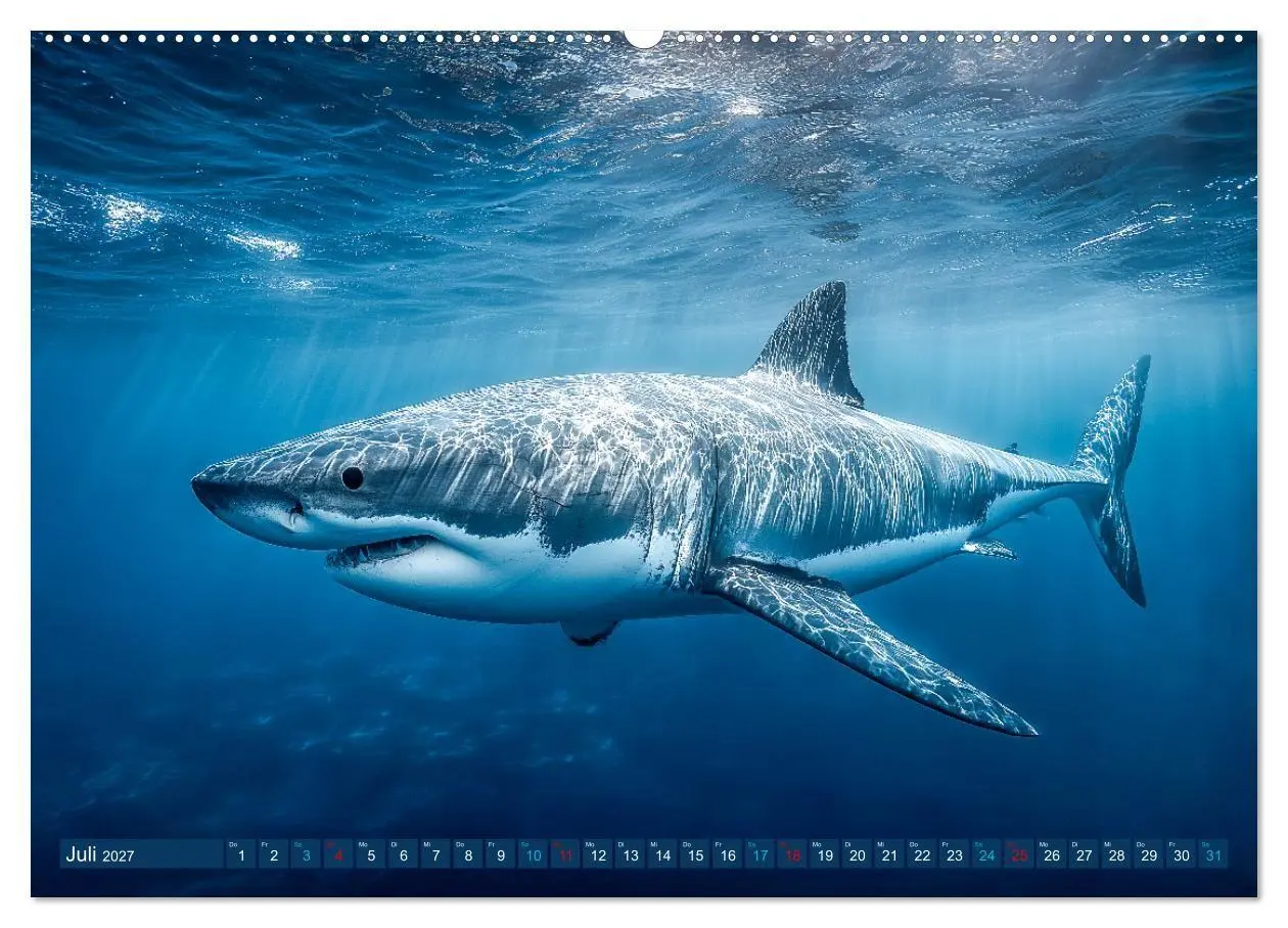 Bild: 9783516885798 | Hai Kalender - Mächtige Haie der Ozeane und geheimnisvollen...