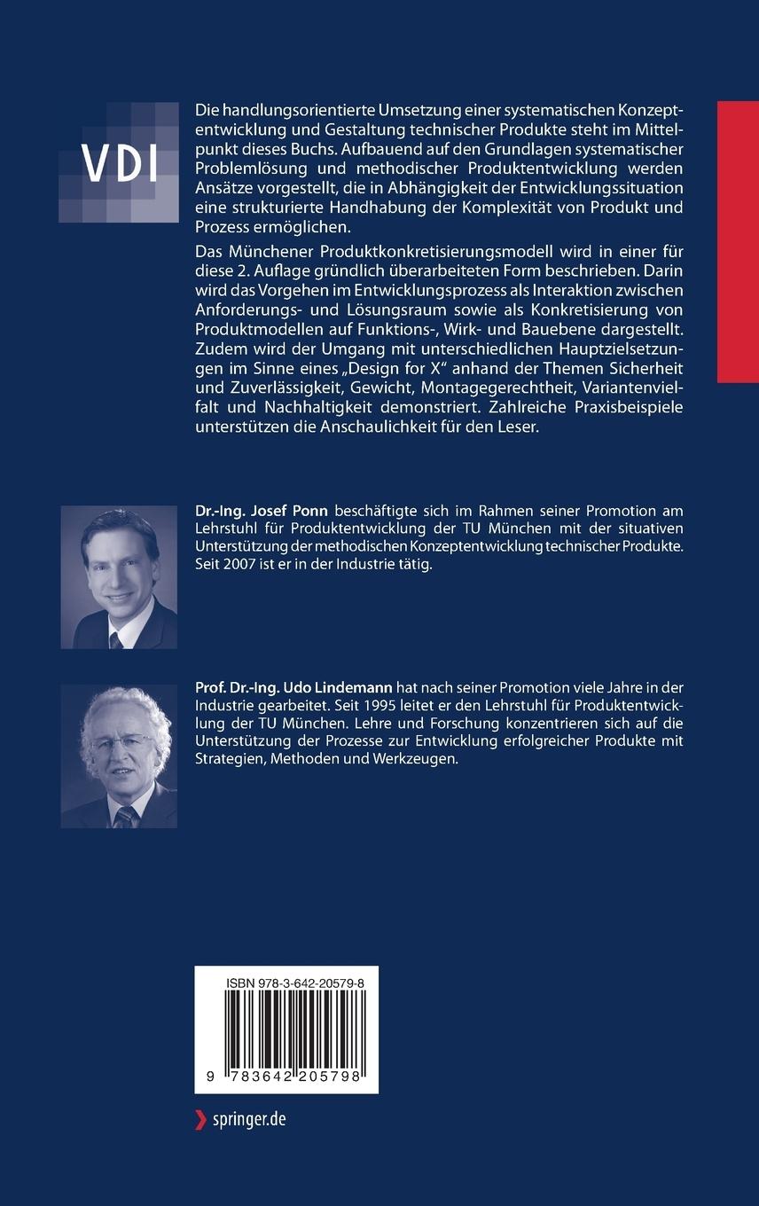 Rückseite: 9783642205798 | Konzeptentwicklung und Gestaltung technischer Produkte | Buch | xiv