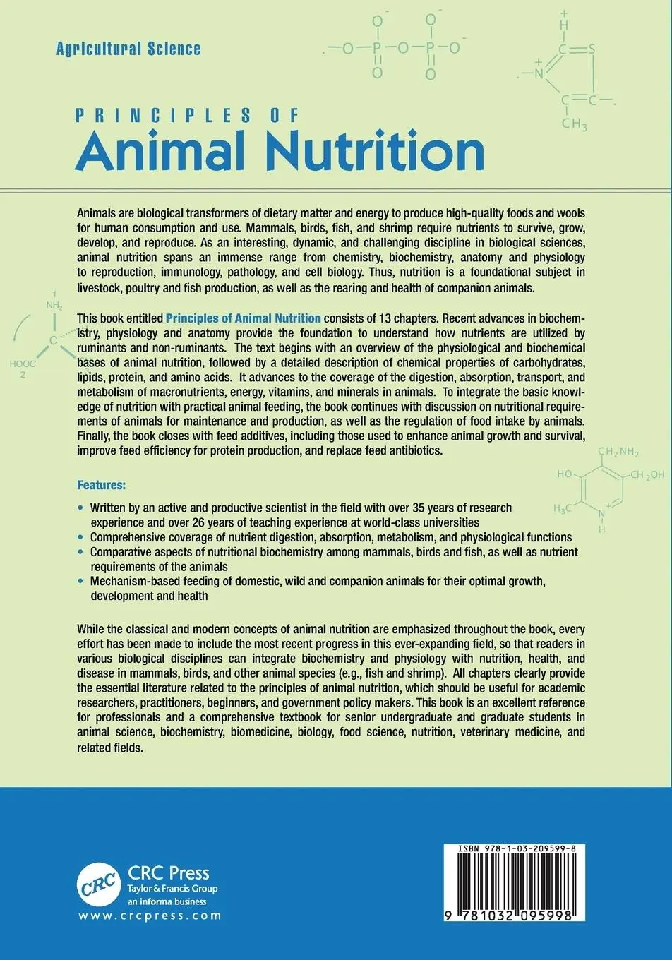 Rückseite: 9781032095998 | Principles of Animal Nutrition | Guoyao Wu | Taschenbuch | Englisch