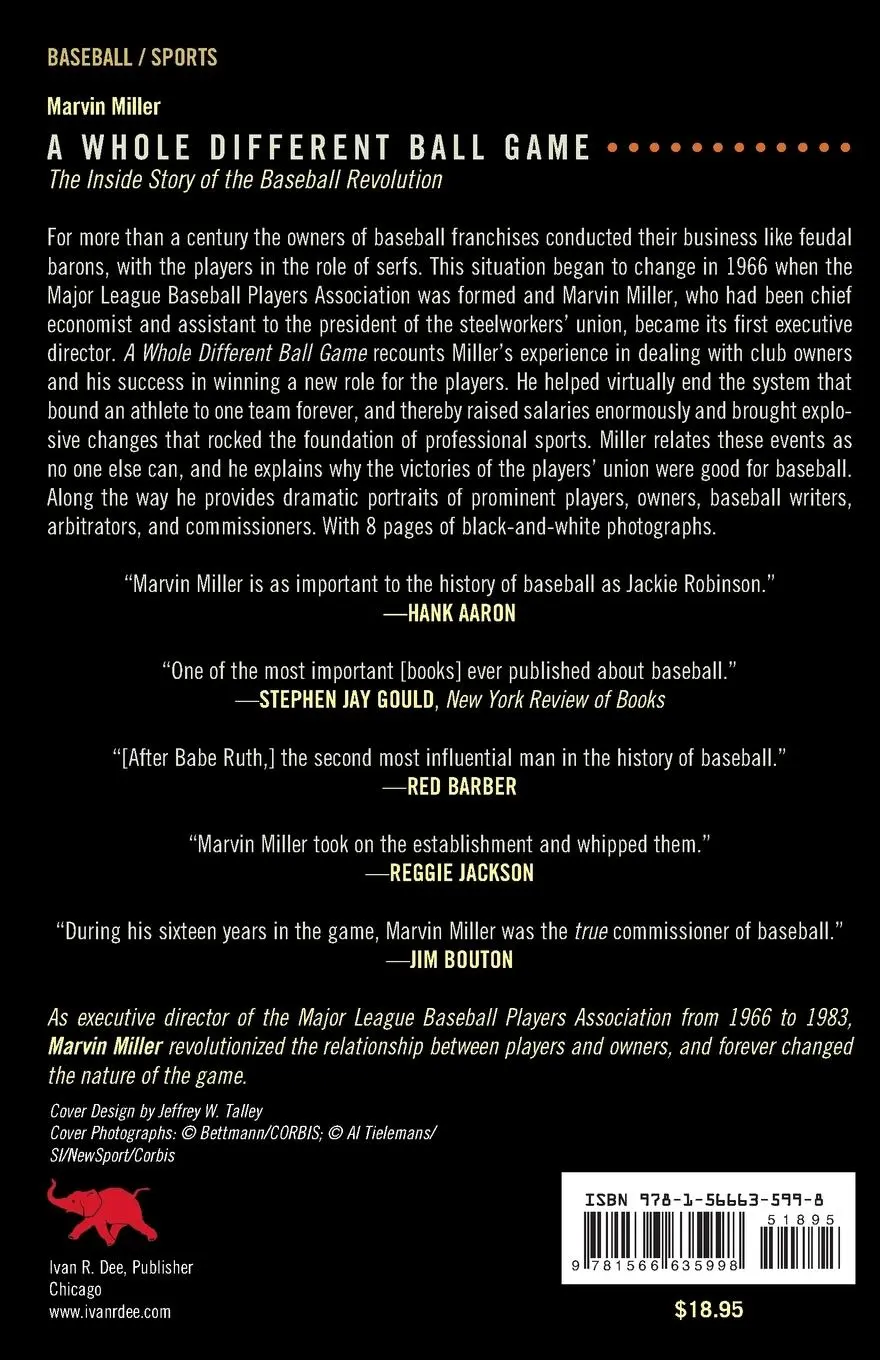 Rückseite: 9781566635998 | A Whole Different Ball Game | Marvin Miller | Taschenbuch | Englisch