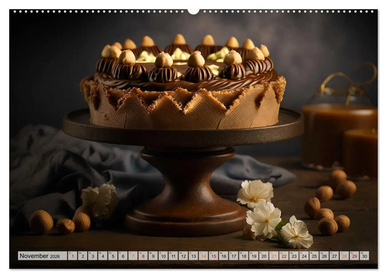 Bild: 9783457535998 | Feine Torten (Wandkalender 2026 DIN A2 quer), CALVENDO Monatskalender