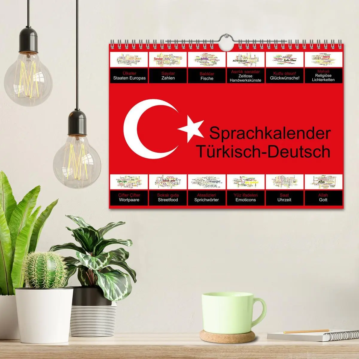 Bild: 9783516005998 | Sprachkalender Türkisch-Deutsch (Wandkalender 2026 DIN A4 quer),...