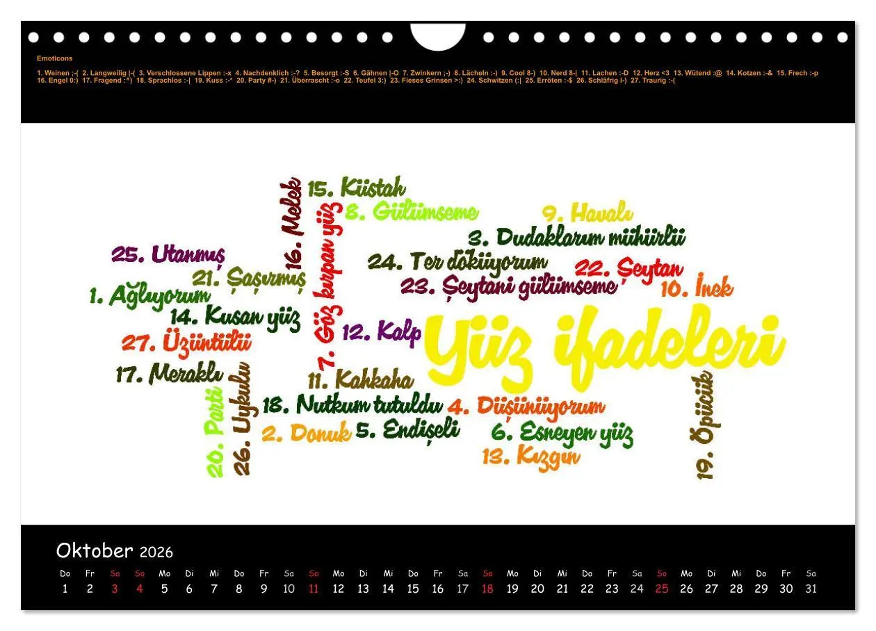 Bild: 9783516005998 | Sprachkalender Türkisch-Deutsch (Wandkalender 2026 DIN A4 quer),...