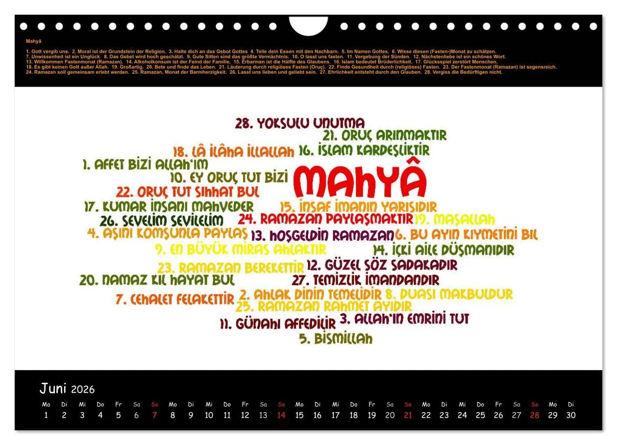 Bild: 9783516005998 | Sprachkalender Türkisch-Deutsch (Wandkalender 2026 DIN A4 quer),...