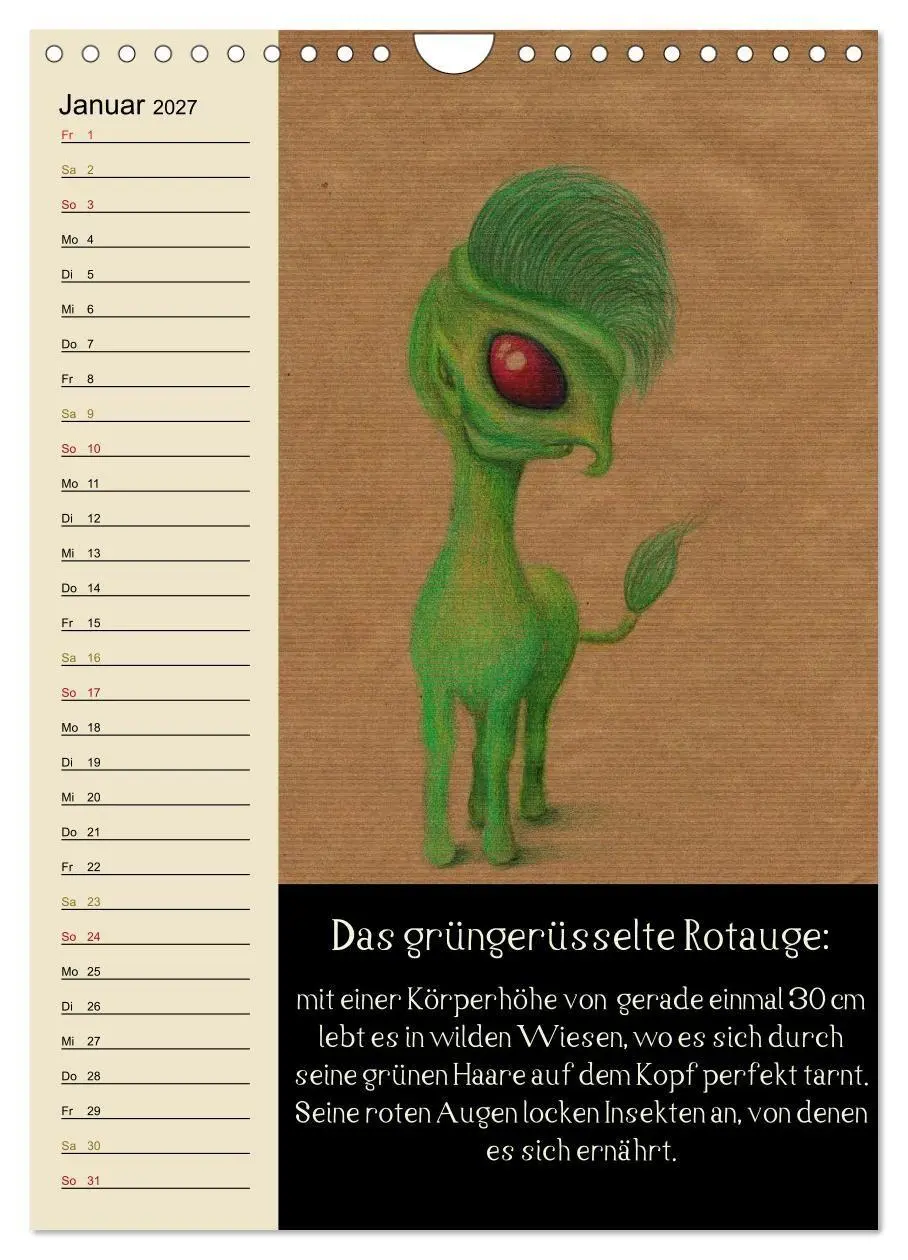 Bild: 9783594155998 | Fabelhafte Wesen / Geburtstagskalender (Wandkalender 2027 DIN A4...