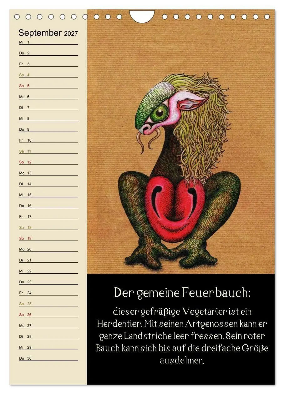 Bild: 9783594155998 | Fabelhafte Wesen / Geburtstagskalender (Wandkalender 2027 DIN A4...