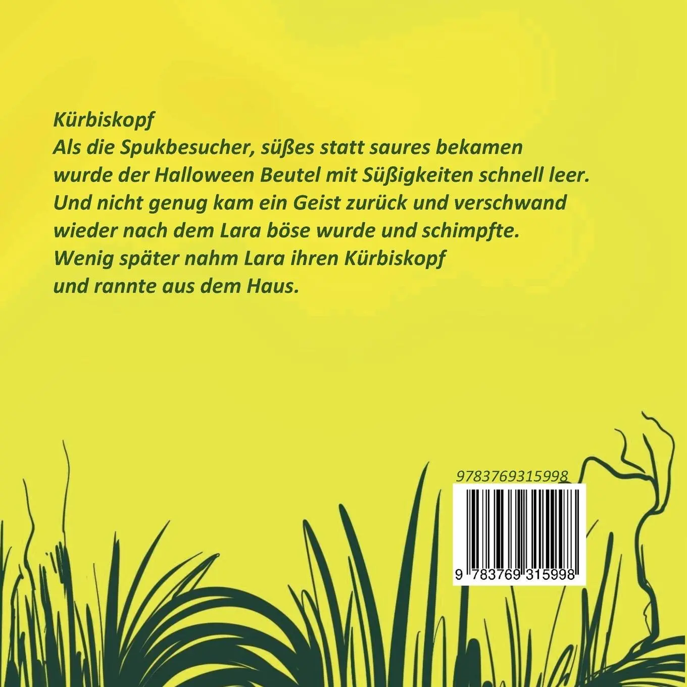 Rückseite: 9783769315998 | Kürbiskopf | ümit comics | Ümit Elveren | Taschenbuch | 24 S. | 2024