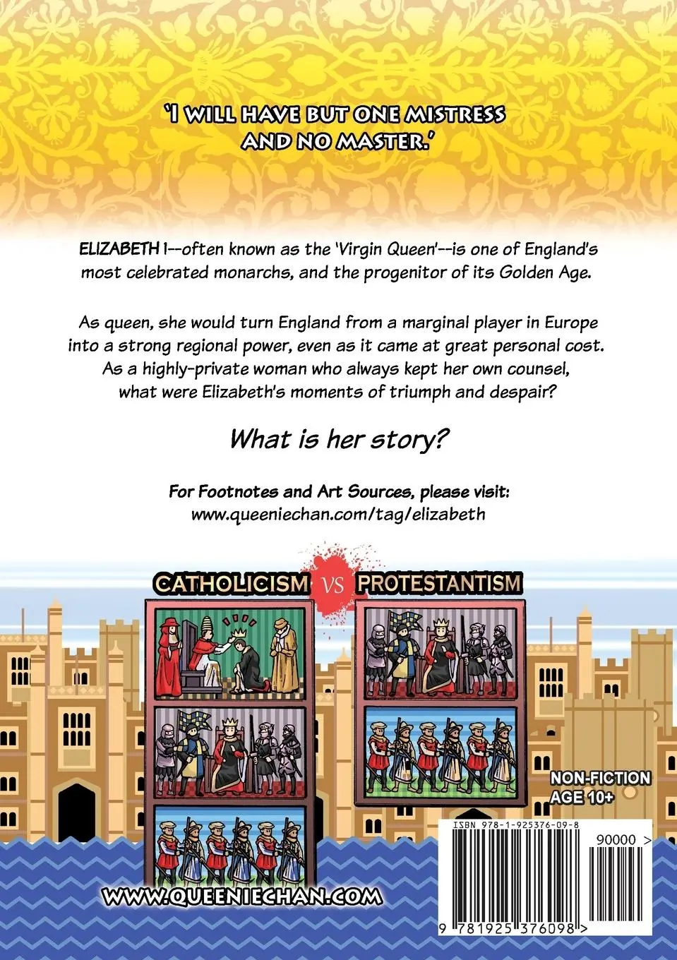 Rückseite: 9781925376098 | Elizabeth I | A Graphic Novel | Queenie Chan | Taschenbuch | Englisch