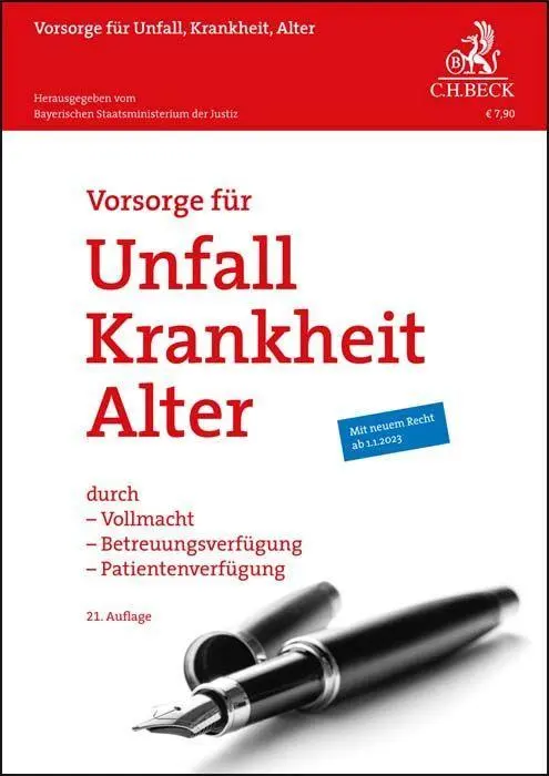 Cover: 9783406796098 | Vorsorge für Unfall, Krankheit, Alter | Justiz | Taschenbuch | 64 S.