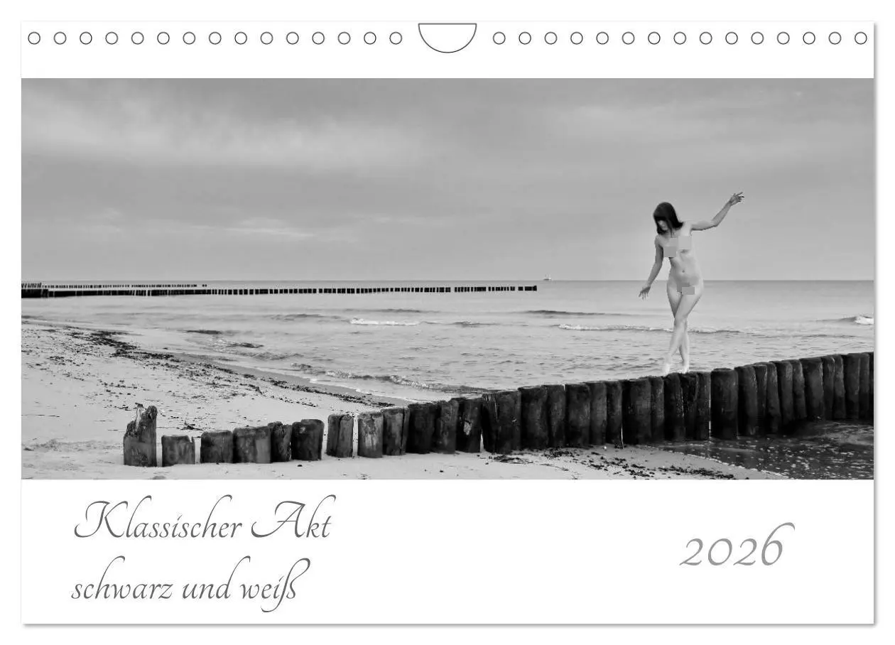 Cover: 9783457976098 | Klassischer Akt schwarz und weiß (Wandkalender 2026 DIN A4 quer),...