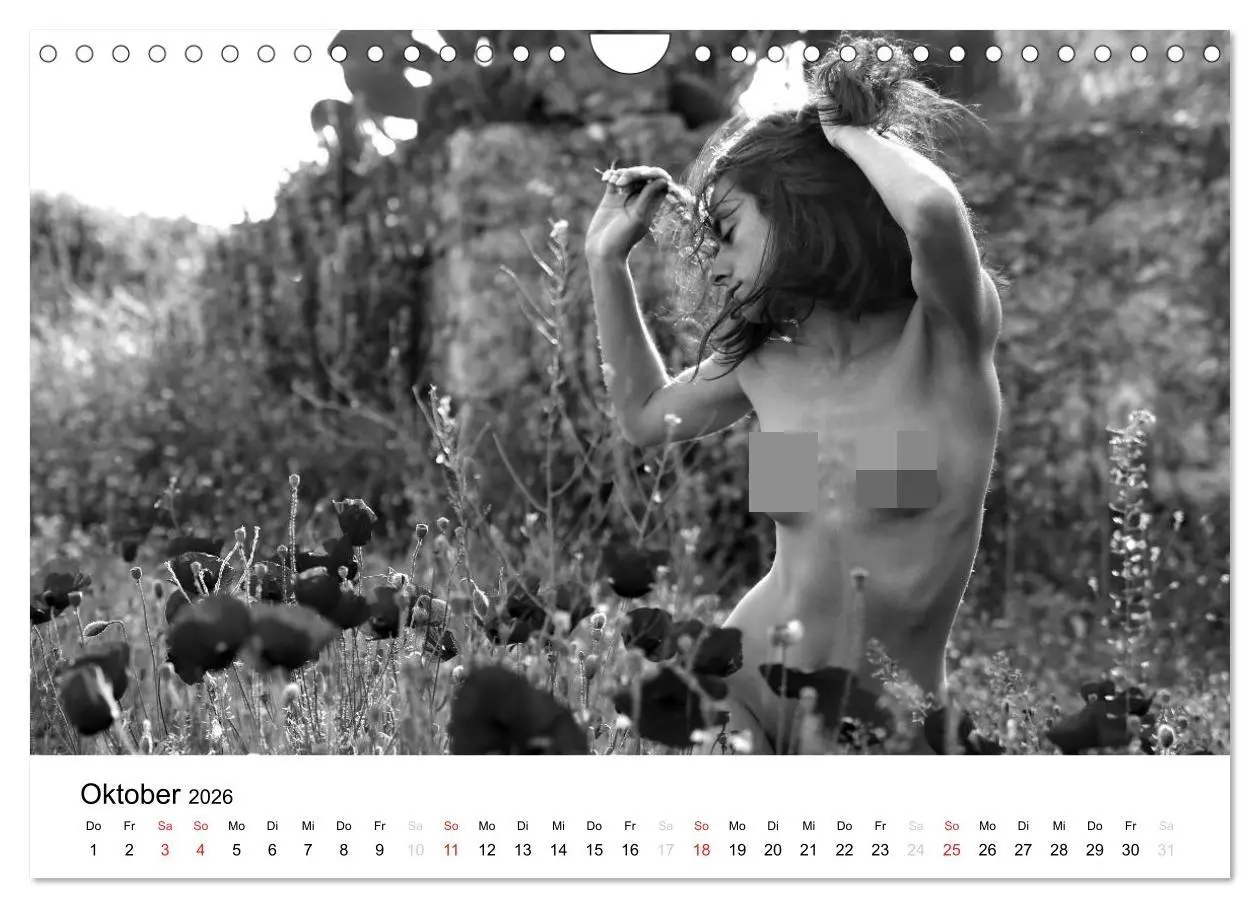 Bild: 9783457976098 | Klassischer Akt schwarz und weiß (Wandkalender 2026 DIN A4 quer),...