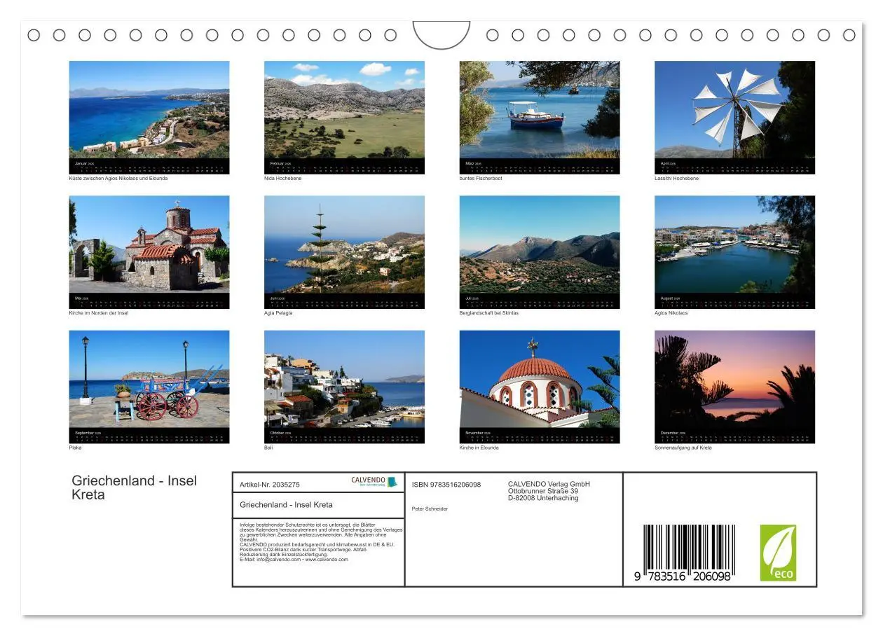 Bild: 9783516206098 | Griechenland - Insel Kreta (Wandkalender 2026 DIN A4 quer),...