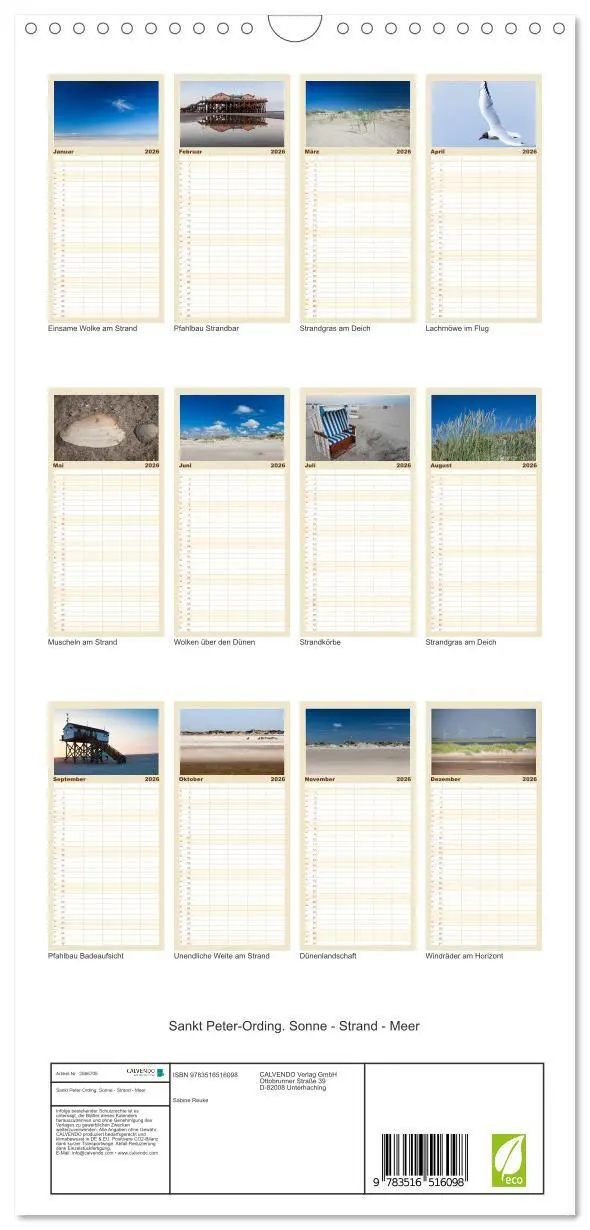 Bild: 9783516516098 | Familienplaner 2026 - Sankt Peter-Ording. Sonne - Strand - Meer mit...