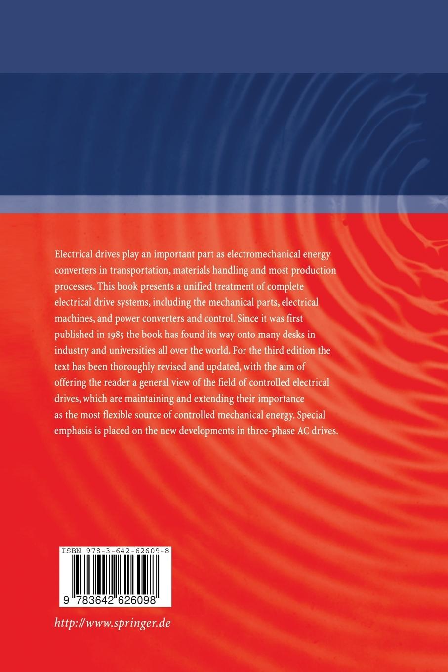 Rückseite: 9783642626098 | Control of Electrical Drives | Werner Leonhard | Taschenbuch | xviii