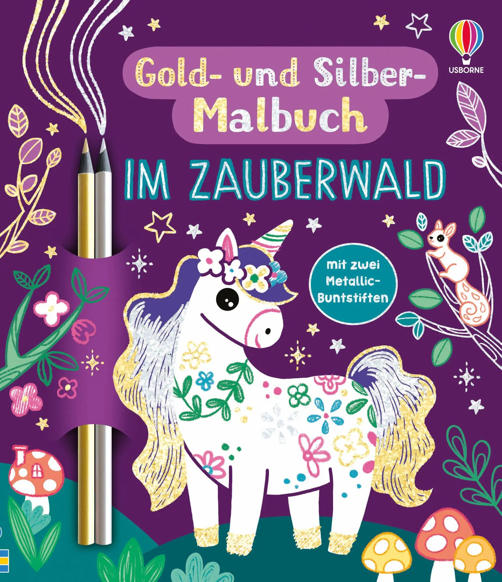 Cover: 9781035706198 | Gold- und Silber-Malbuch: Im Zauberwald | Rosie Dickins | Taschenbuch