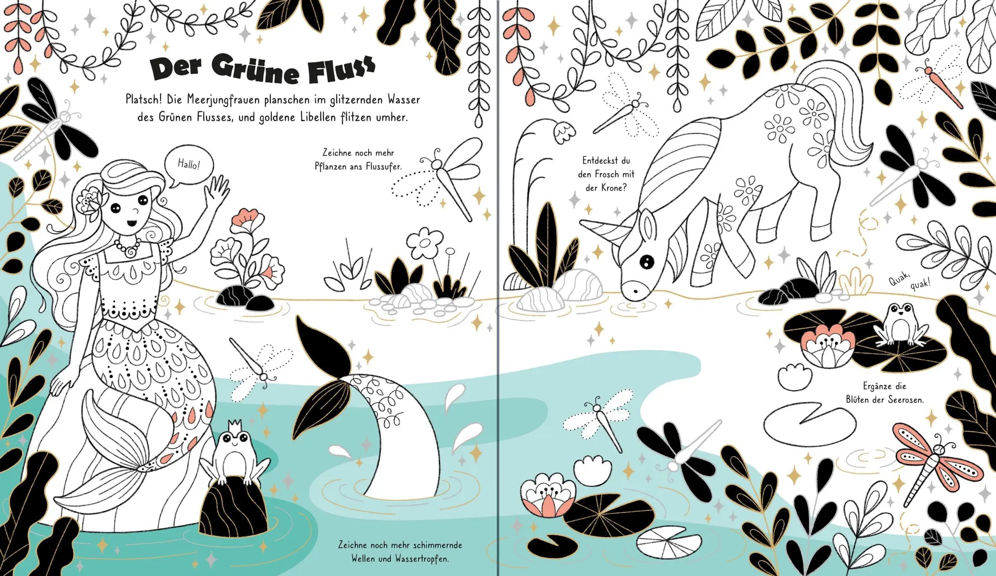 Bild: 9781035706198 | Gold- und Silber-Malbuch: Im Zauberwald | Rosie Dickins | Taschenbuch