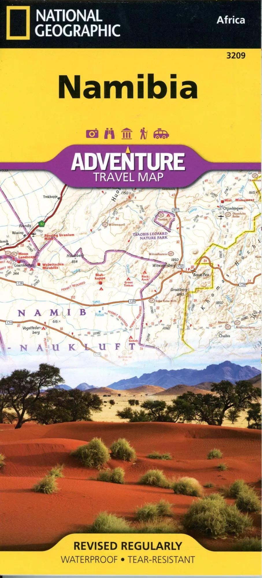 Cover: 9781597756198 | Touristische Karte Namibia 1:1 200 000 | Geographic National | 2015
