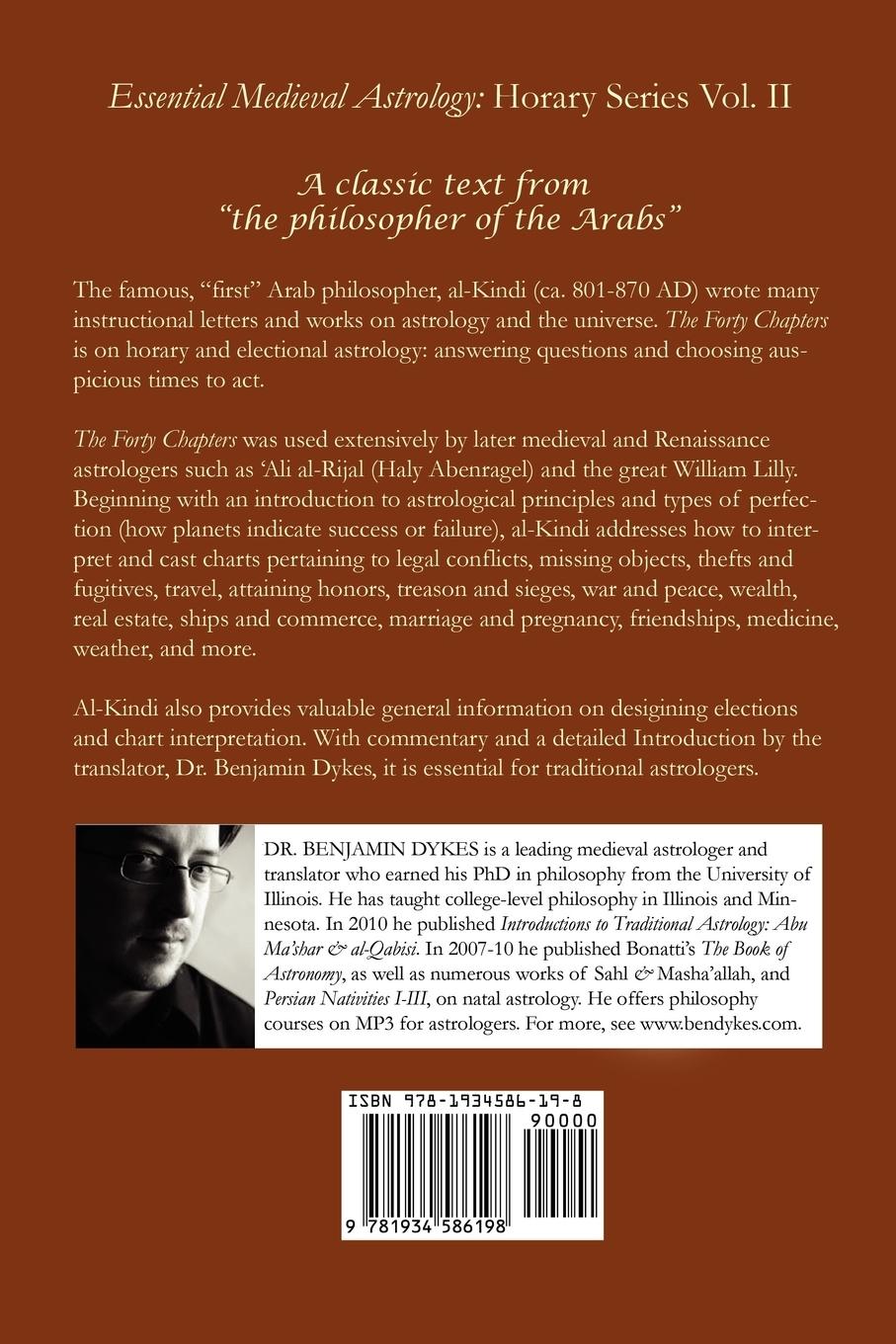Rückseite: 9781934586198 | The Forty Chapters of Al-Kindi | Abu Yusuf Al-Kindi | Taschenbuch