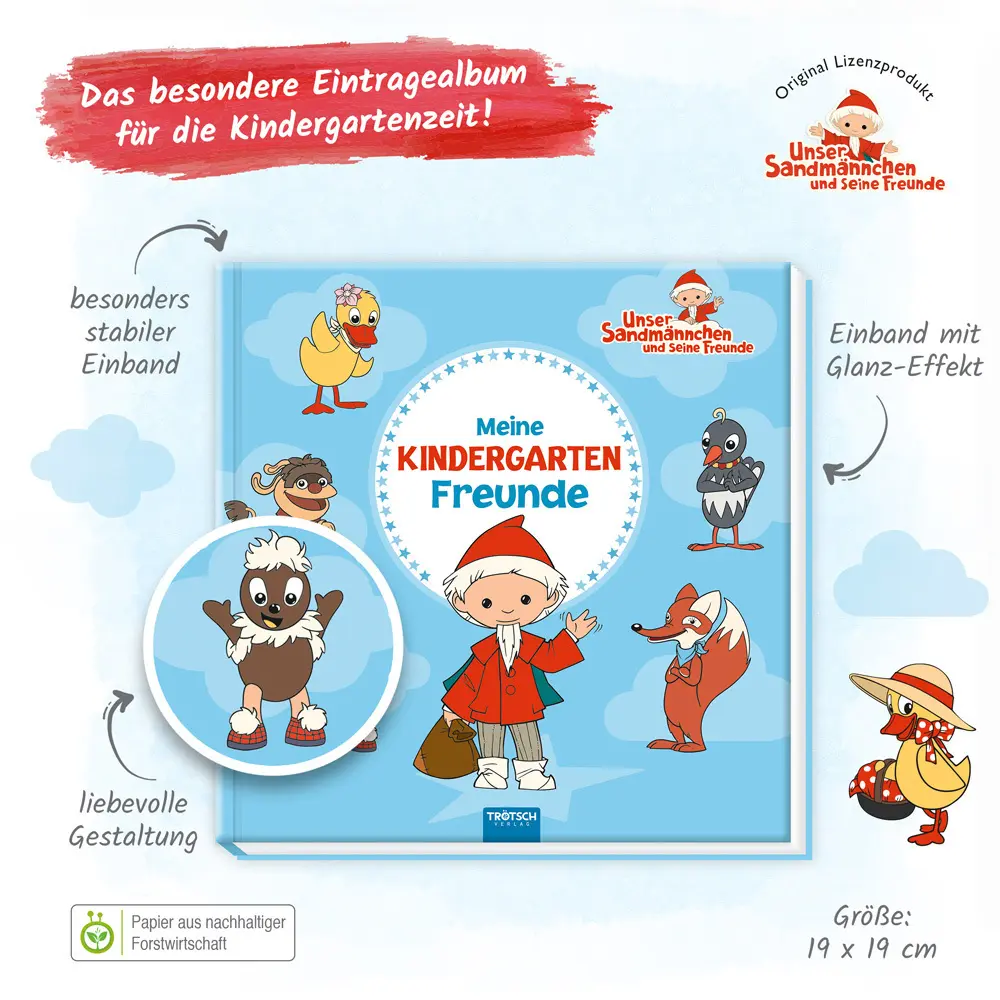 Bild: 9783965526198 | Trötsch Unser Sandmännchen Eintragalbum Meine Kindergartenfreunde