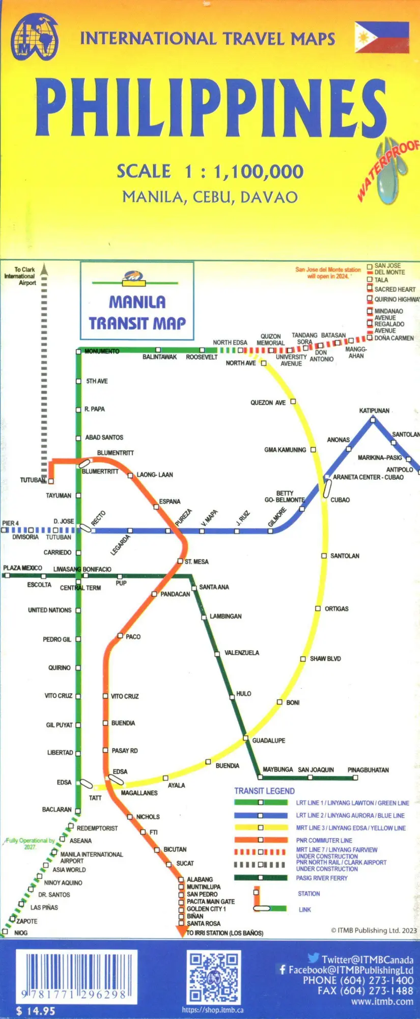 Bild: 9781771296298 | Philippines | ITM Intern.Travel Maps 1:1000000 | (Land-)Karte | 2024