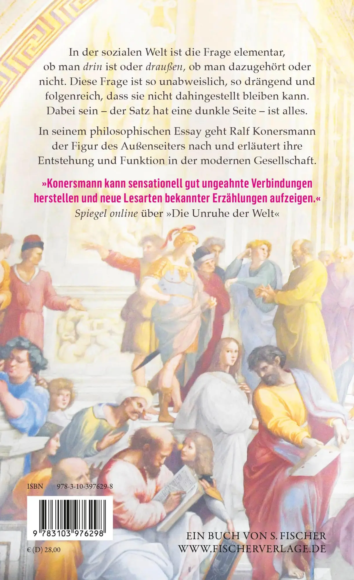 Rückseite: 9783103976298 | Außenseiter | Ein Essay | Ralf Konersmann | Buch | 160 S. | Deutsch