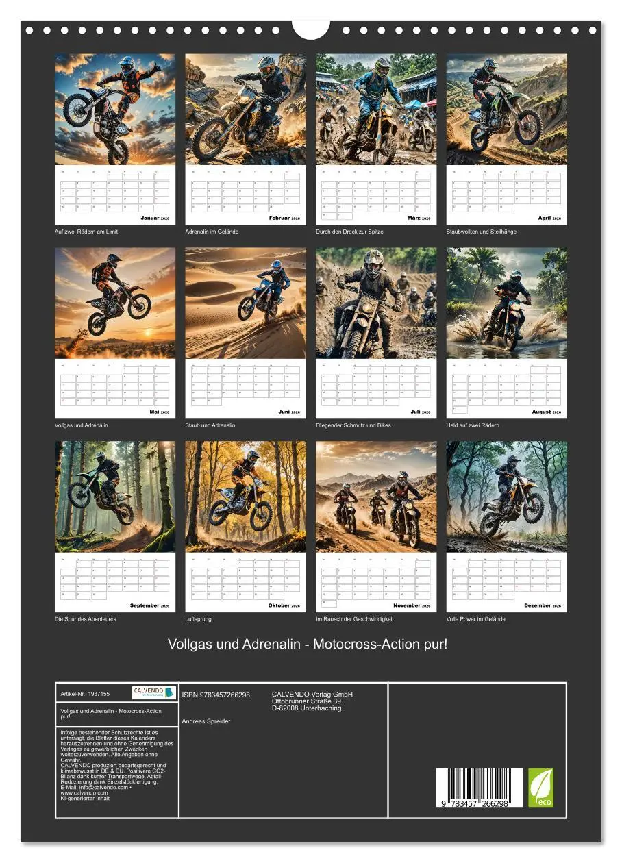 Bild: 9783457266298 | Vollgas und Adrenalin - Motocross-Action pur! (Wandkalender 2026...