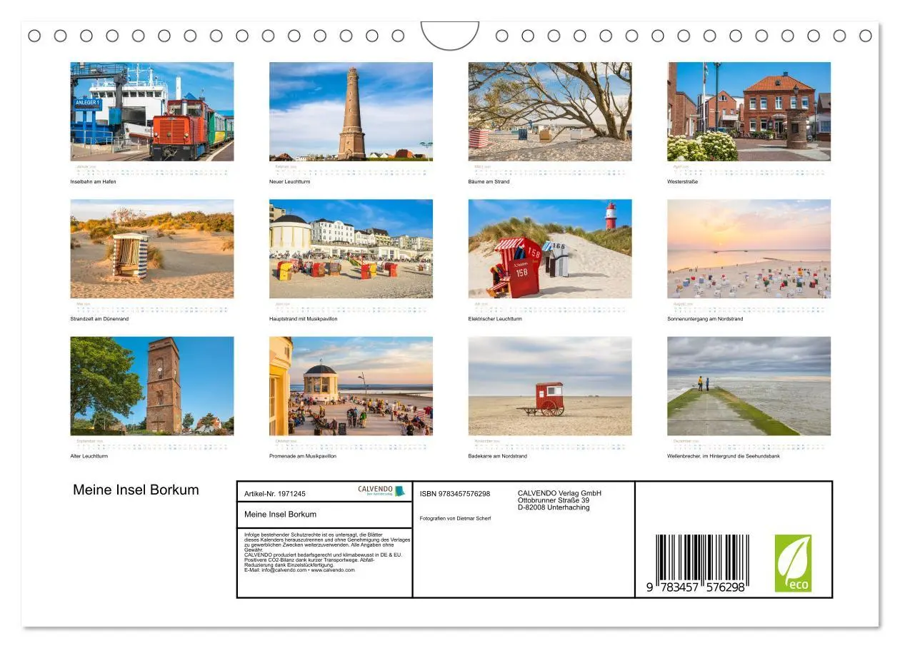 Bild: 9783457576298 | Meine Insel Borkum (Wandkalender 2026 DIN A4 quer), CALVENDO...