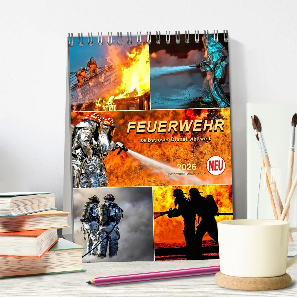 Bild: 9783516426298 | Feuerwehr - selbstloser Dienst weltweit (Tischkalender 2026 DIN A5...