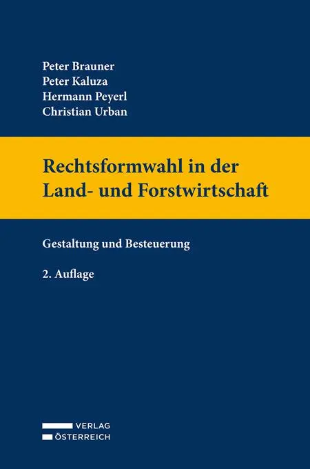 Cover: 9783704696298 | Rechtsformwahl in der Land- und Forstwirtschaft | Brauner (u. a.)