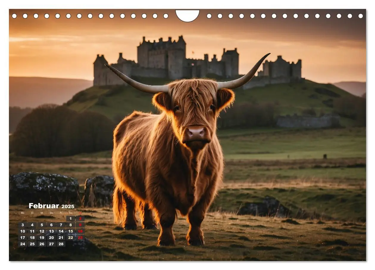 Bild: 9783383836398 | Highland Kühe (Wandkalender 2025 DIN A4 quer), CALVENDO Monatskalender