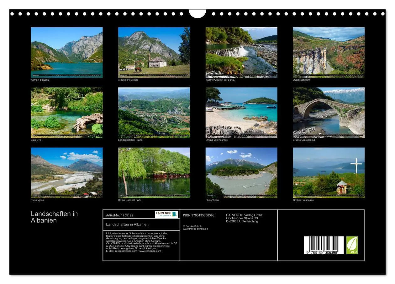 Bild: 9783435306398 | Landschaften in Albanien (Wandkalender 2025 DIN A3 quer), CALVENDO...