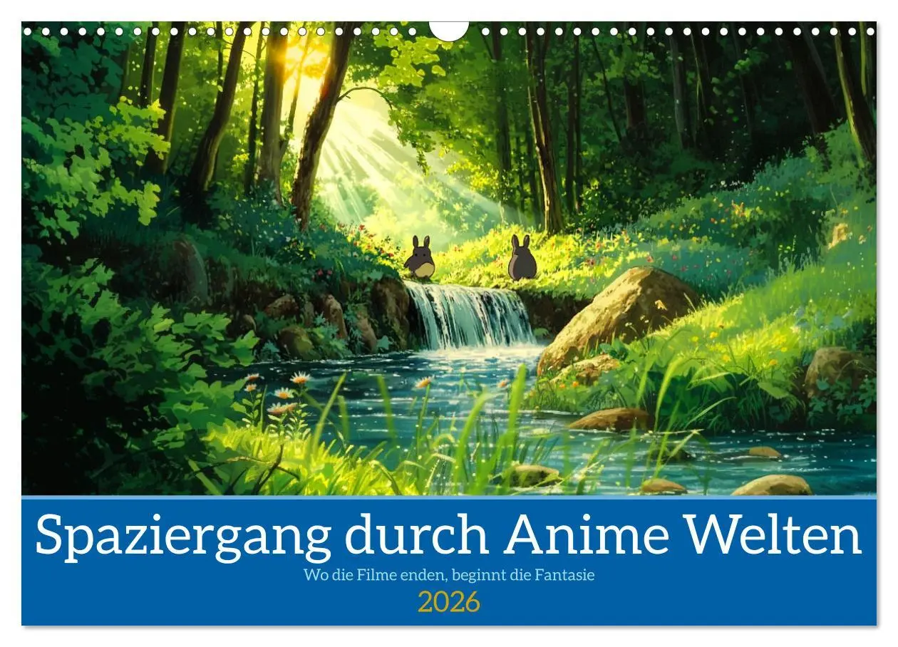 Cover: 9783457256398 | Spaziergang durch Anime Welten (Wandkalender 2026 DIN A3 quer),...