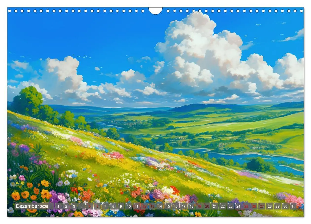 Bild: 9783457256398 | Spaziergang durch Anime Welten (Wandkalender 2026 DIN A3 quer),...