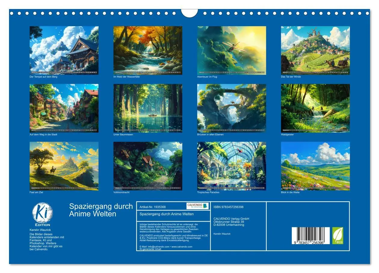 Bild: 9783457256398 | Spaziergang durch Anime Welten (Wandkalender 2026 DIN A3 quer),...
